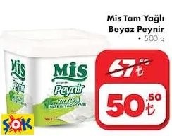 MİS TAM YAĞLI BEYAZ PEYNİR 500 G